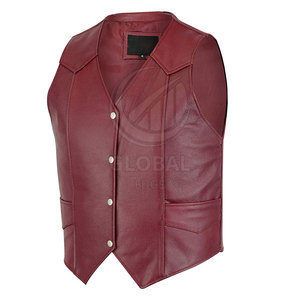 Chaleco informal de cuero para hombre, chaqueta de tamaño personalizado, ropa exterior de invierno con cuello levantado, característica transpirable, venta al por mayor para uso en exteriores - Product Image 3