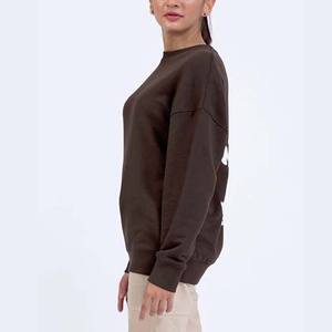 Color personalizado Ropa de mujer al aire libre Alta calidad Precio barato Jersey de manga larga Cuello redondo Algodón Sudadera de invierno para mujer - Product Image 2