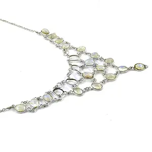 Collier en argent 925 avec nacre pour femmes, bijoux de mode avec un éclat éblouissant - Product Image 3