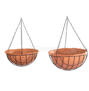 Suministro al por mayor de calidad Superior de macetas colgantes redondas de fibra de Coco/revestimiento de fibra de coco para decoración de balcón y alféizar de ventana - Product Image 1