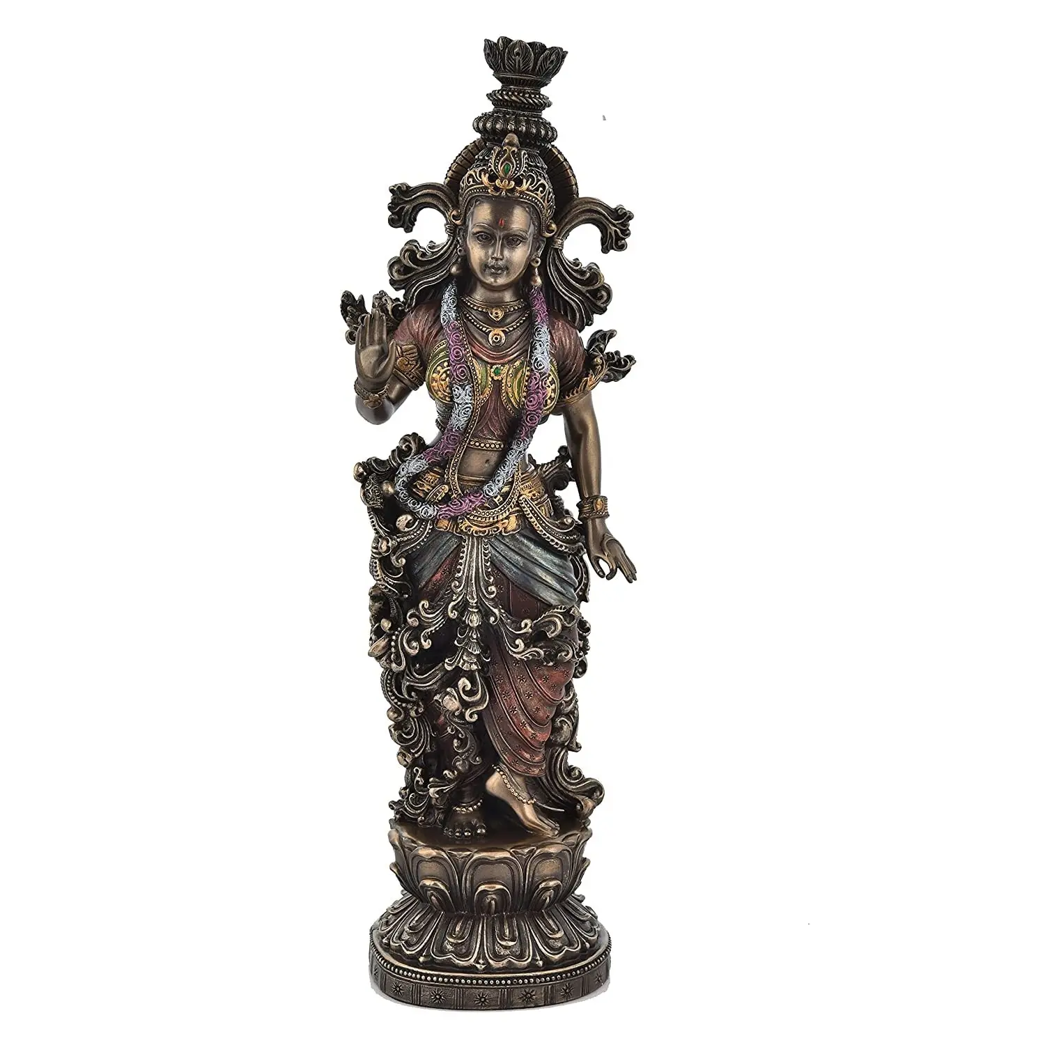 Di prim'ordine fatto a mano antico bronzo finito Radha Idol per la casa tempio e uso Puja a prezzi all'ingrosso