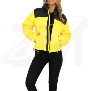 Veste matelassée pour femme de haute qualité avec logo personnalisé imprimé, motif uni, fermeture éclair - Product Image 2