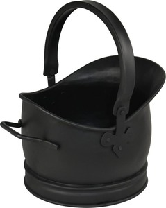 Seau à charbon en fer solide pour la collection de cendres de cheminée avec un design robuste et une poignée de transport confortable pour une utilisation facile - Product Image 1