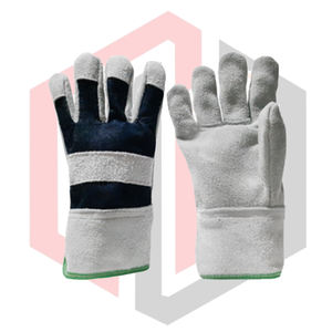 Gants en cuir suédé et toile, paume renforcée, gants confortables pour le travail en extérieur, mitaines de jardinage, soudage, sécurité, respirants - Product Image 1