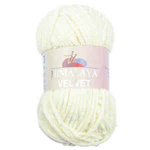 Himalaya <b>Velvet</b> 90008 Krem Premium <b>Yarn</b> Product - Product Image 1