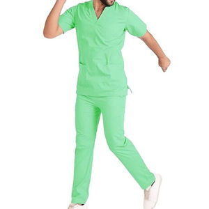 Uniformes Médicos Unisex de Tela, Conjuntos de Trabajo, Ropa de Hospital, Tienda de Mascotas, Trajes de Enfermería para Mujeres y Hombres, Estilo Médico - Product Image 6