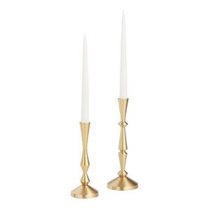 Juego de candelabros de latón elegante con acabado dorado nórdico moderno, soporte de vela de Metal de lujo grande, decoración de Mesa para el hogar - Product Image 2
