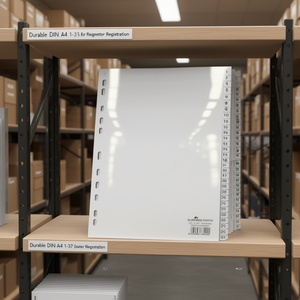 Durable DIN A4 1-31 Polypropylene Grey Register Register for Shelf Dividers Register for Number Registration - Product Image 3