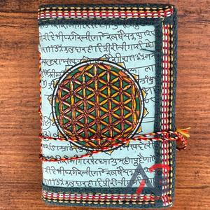 Artisanat personnalisé tissu de coton spirituel unique fil sécurisé fermer Journal Vintage couverture colorée non doublée feuille recyclée Journal - Product Image 1