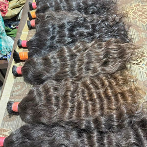 Extensiones de cabello humano Remy ondulado Natural de templo indio virgen 100% origen indio cutícula suave alineada sin procesar de confianza - Product Image 1