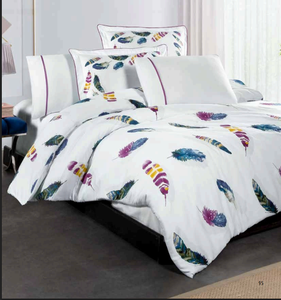Hiện đại vua Kích thước 6-mảnh <span class=keywords><strong>bedding</strong></span> Set XL Duvet cover được trang bị tấm 2 tiêu chuẩn Vỏ Gối 2 Oxford gối cotton satin 55 - Product Image 1