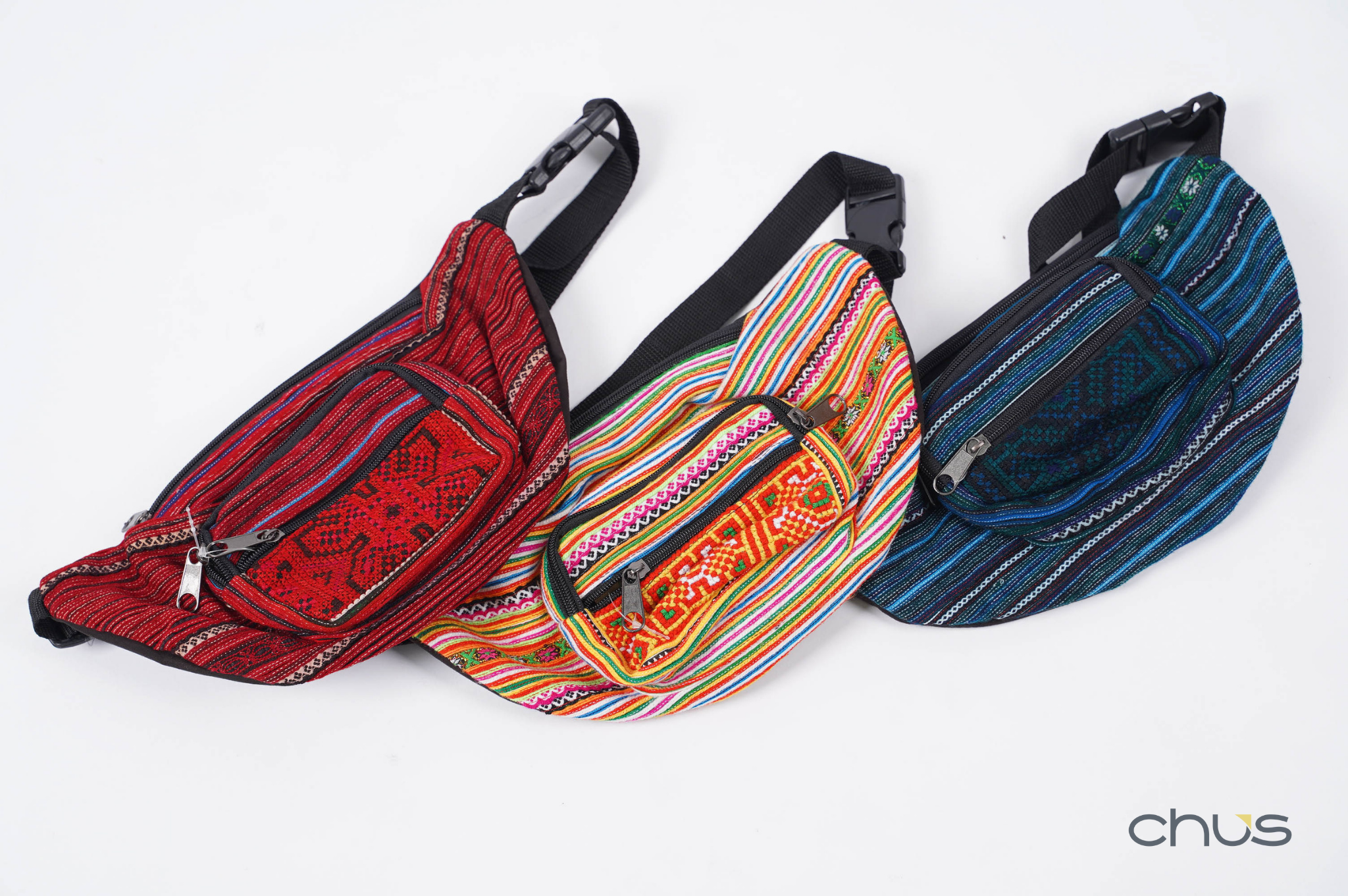 Rouge, Bleu Marine, Orange, Patchwork