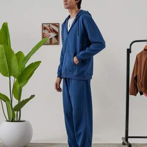 Ventes en gros de survêtements en coton de haute qualité pour hommes, ensemble sweat-shirt et jogging surdimensionné, sweat-shirt à capuche, OEM ODM - Product Image 1