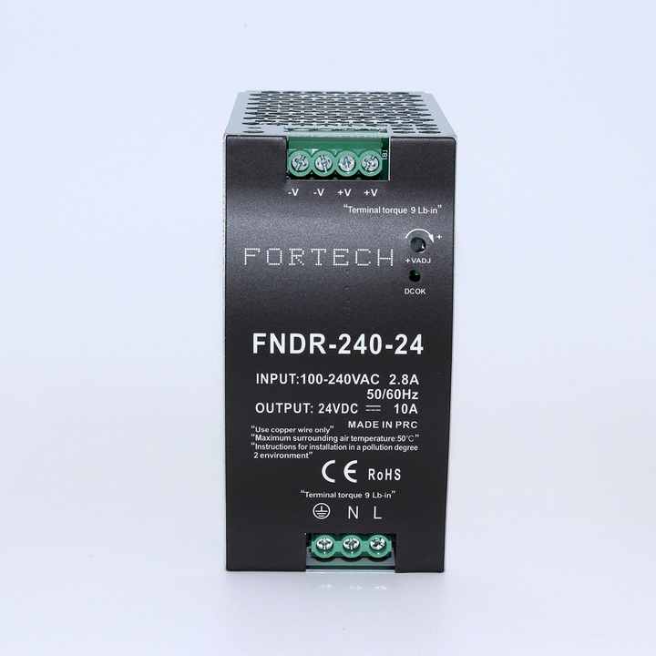 Fortech 240W-24V 10Amp Rail Type Power Supply