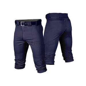 Wholesale Custom Men's Plus Size <b>Baseball</b> & Softball Pants Black Four-Way Stretch Moisture-Wicking Comfortable Soft Material - Product Image 2