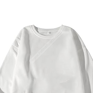 Sweat-shirt surdimensionné pour hommes 100% coton de haute qualité grande taille blanc col rond personnalisé solide léger respirant pour l'hiver - Product Image 6