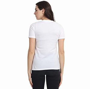 T-shirts pour femmes en coton polyester de haute qualité, logo personnalisé t-shirt doux et ajusté pour femmes t-shirt de gym pour femmes - Product Image 6
