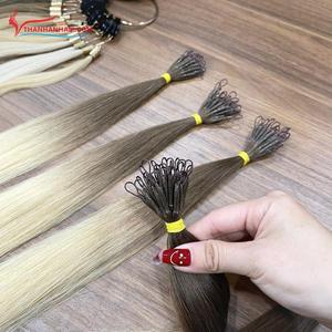 Nouveau design de haute qualité en gros naturel droit Hairshop Nanoring Thanh An Viet Nam pas d'emmêlement pas de perte de cheveux génie trame - Product Image 1