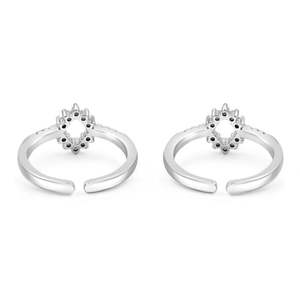 NOVAMART Fine Zarkan Fine <b>Toe</b> <b>Ring</b> the Golden Rangoli Silver Design Wholesale Export - Product Image 5