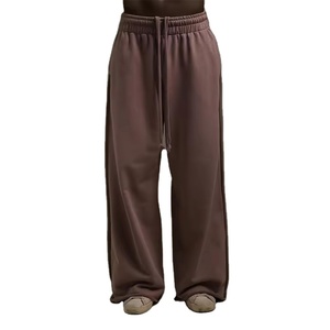 2026 Custom French Terry Vintage Baggy Sweatpants for Men Heavy Pure Cotton Sweat pants Elastic Waist pants for Men Casual Wear - Product Image 1