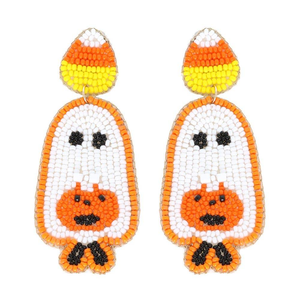 Pendientes de Estilo Tradicional con Bordado de Cuentas, Temática Festiva, Colores Vibrantes y Cuentas de Vidrio 100% para una Apariencia Elegante - Product Image 1