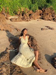 Nueva ropa de verano tradicional de algodón Casual para mujer vestido de moda para damas - Product Image 3