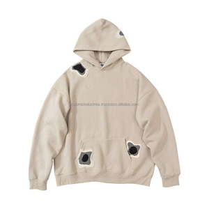 Wholesale Men's Heavyweight Zip <b>Hoodie</b> Fashion Embossed Logo 3D Embroidery Solid Casual Sports Hooded High Quality Blank - Product Image 4
