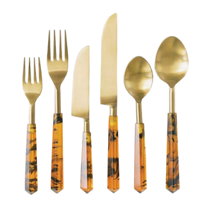 Ensemble de couverts de table et de cuisine, design artisanal, pour décoration de table de mariage et de fête - Product Image 6