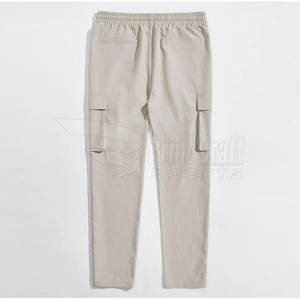 กางเกงคาร์โก้ผ้าแคนวาสลำลองสำหรับผู้ชายไซส์ใหญ่ เอวกลาง เหมาะสำหรับกิจกรรมกลางแจ้งและออกกำลังกาย ผลิตจากผ้าฝ้ายผสมโพลีเอสเตอร์ - Product Image 2