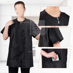 Veste de toilettage pour animaux de compagnie avec fermeture éclair intégrale et poches, en nylon/polyester, résistante à l'eau, durable, uniforme de salon - Product Image 5