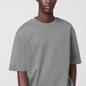 T-shirt unisexe à logo personnalisé 50% polyester 50% coton T-shirt à col ras du cou épais pour hommes T-shirt unisexe à épaules tombantes en coton AIRism - Product Image 6