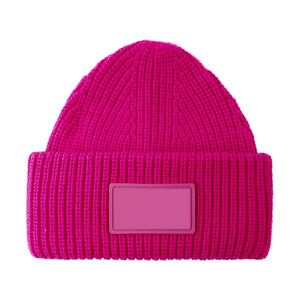 Custom Knitted Acrylic Beanie <b>Leather</b> Patch Digital Printing Quick Dry Common Travel Ready Custom Logo Unisex Street Style <b>Hat</b> - Product Image 1