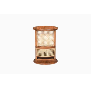 Table d'appoint pivotante moderne, table d'appoint rotative, ottoman de rangement en bois massif écologique et tissu rembourré pour entrée et salon - Product Image 1