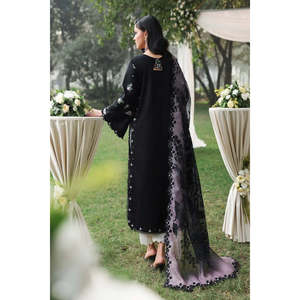Midnight Bloom Sardinia TALES of PETALS Luxury Lawn TC-1577-Style d'été formel - Product Image 3