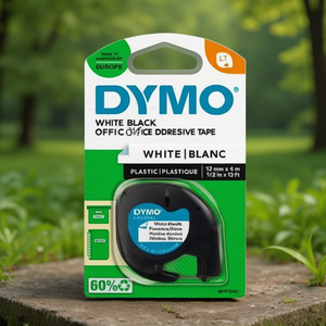 Ruban adhésif de bureau blanc et noir 12 mm x 4 m, marque Dymo - Product Image 3