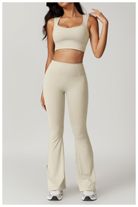 ชุดโยคะออกกำลังกายของผู้หญิงวัสดุแข็งแรงทนทานพร้อมลายสก๊อตชุดกีฬาสำหรับออกกำลังกายในยิมและยิม - Product Image 3