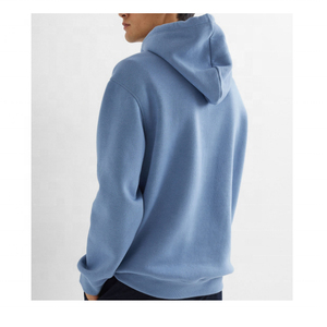 Sweat à capuche court en molleton lourd de qualité supérieure, broderie de patchs usés, en laine/coton, pour homme, coupe classique, personnalisable - Product Image 4