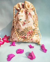 Sac potli brodé pour les mariages indiens Haldi Mehendi Sangeet Diwali & Thanksgiving sac cadeau de demoiselle d'honneur & faveur parfaite