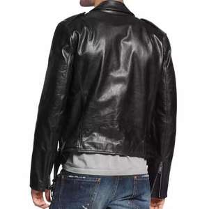 Blouson Moto Homme Hiver 2025 Tendance en Cuir Véritable Toile Coton Imperméable à Capuche Logo Avant Doublure Coton Premium - Product Image 4