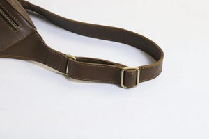 Bolso Bandolera de Piel Genuina al por Mayor, Riñonera Cruzada de Moda, Mini Bolso de Hombro de Piel para Teléfono para Hombre - Product Image 3