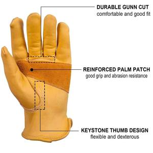 Nuevos guantes de seguridad de cuero de gran oferta para protección de soldadura Industrial guantes de seguridad de aislamiento térmico de alta resistencia Anti calor - Product Image 6
