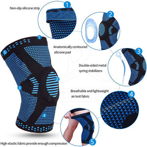 Genouillères en néoprène épaisses, antidérapantes, respirantes, légères, faciles à ajuster pour la musculation, avec surface lisse et design simple - Product Image 6
