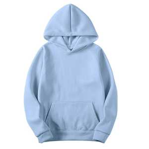 Sudadera con Capucha Unisex Informal de Color Sólido, Manga Larga, Transpirable, con Cremallera, de Forro Polar, Corte Regular - Product Image 1