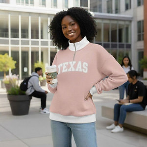 OEM pesado peso polar invierno cremallera Psi Sigma Phi sudaderas para mujeres Unisex personalizado cuello redondo bordado logotipo personalizado - Product Image 6