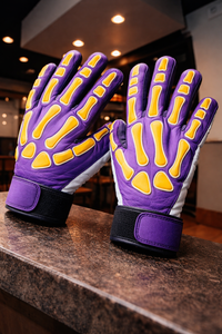 Gants de football américain avec paume adhérente et dos de la main rembourré pour un contrôle optimal, pour équipes de compétition (vente en gros) - Product Image 5