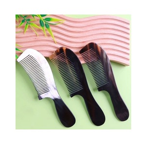 Herramienta de salón ecológica hecha a mano de primera calidad, peine de cuerno cómodo, acabado pulido, duradero para el cuidado diario del cabello - Product Image 6