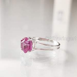 Anillo de Mujer con Piedra Preciosa de Alejandrita Natural, Piedra de Nacimiento de Junio, Anillo Apilable para Aniversario, Navidad, Joyería de Plata de Ley 925 - Product Image 4