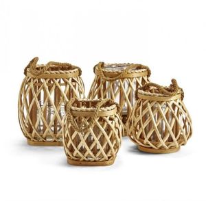 Encantador candelabro de ratán tejido a mano para bodas, eventos y decoración del hogar con un acabado natural delicado y ligero - Product Image 6