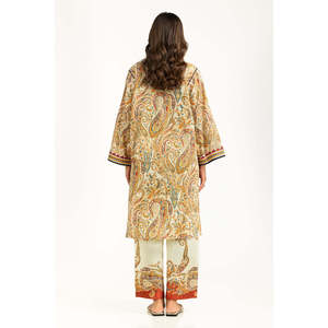 Ensemble Coordonné Bohème Imprimé Cross Slub IPST-55017 XS/XS – Hauts à Manches Trois-Quarts et Shorts pour Tenues Printemps/Été - Product Image 6