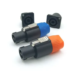 NL4FC 4/8 Pole 4/8 Pin Speakon Cable Amplifier Connector with Twist Lock Speaker Plug Audio Connector